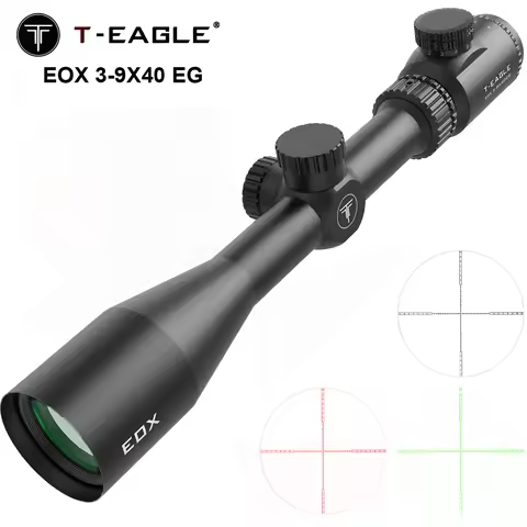 3-9x40EG Hunting Riflescope Optical Scope Red Green Illuminated Optical with 11mm/20mm Mount for Tac