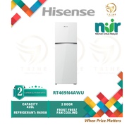 [NUR@PETRA] HISENSE 420L 5 STAR TOP MOUNT FREEZER 2 DOOR INVERTER FRIDGE REFRIGERATOR | RT469N4AWU