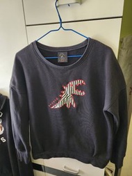 Agnes b Sports黑色圓領衛衣