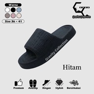 Sandal Flat Sandal Santai Sandal Rumah Sandal Selop Wanita Bahan EVA Anti Licin Desain Polos