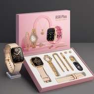 2025 New A58 Women’s Smart Watch Includes: Gift + Diamond Quartz Watch + Necklace + Earrings + Ring 