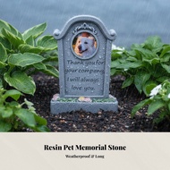 Pet Memorial Tombstone, Resin Cat Dog Grave Marker, Remembrance Stone for Pets