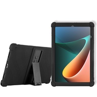 【VXTRA】Xiaomi Pad 5/5 Pro 小米平板5/5 Pro 全包覆矽膠防摔支架軟套 保護套(黑)