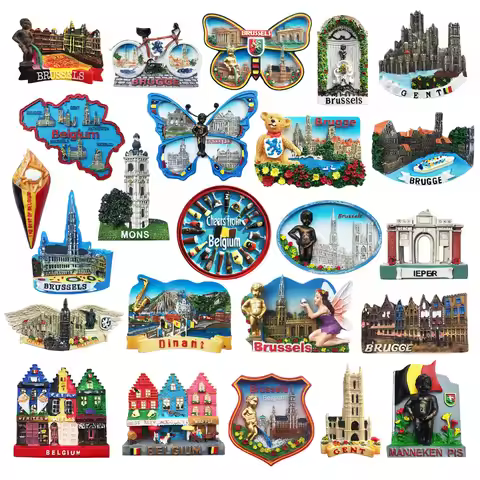 Belgium Fridge Magnet Tourist Souvenirs Refrigerator Magnetic Stickers Travel Gifts