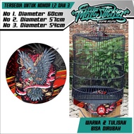 STICKER SANGKAR BURUNG BUNDAR FULL SET MOTIF BURUNG GARUDA