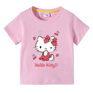 Baby Short Sleeved Top Children's and Girls' Pure Cotton Summer New Half Sleeved Summer Clothing Chi