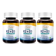 Lovita Vitamin K2 + D3, 400 IU Vegan Vitamin D3 & 120 mcg Vitamin K2 (MK-7), 2 in 1 Formula, Immune 
