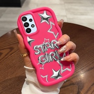 Casing For Samsung A23 4G A23 5G F23 5G M23 5G Case Casing Silver Star Pattern HP Soft Casing Silico