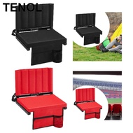 TENOL Stadium Seat for Bleachers Bleacher Seat Foldable Metal Resistant Wide Bleacher Chair for Camp