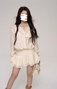 Sweet Mori Girl Phong Cách Cashmere Áo Len Đầm Nữ Dáng Rộng Tay Dài Màu Nguyên Chất Đơn Bộ Quần Áo X