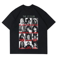 HITAM ARTIST AND MUSICANS THE 27 CLUB VINTAGE T-SHIRTS | T-SHIRT THE 27 CLUB ARTIST AND MUSICAN OVER
