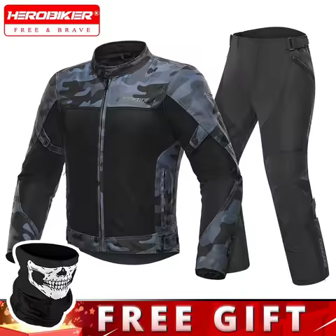 Summer Mesh Breathable Moto Jacket Men Motorcycle Jacket Riding Outdoor Rider Riding Pants Wear Deta