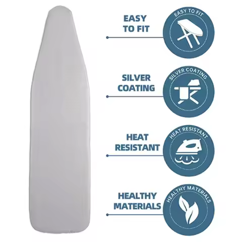 Ironing Board Anti-Scalding Heat Insulation Cover Polyester Silver Coated High Temperature Non-fadin