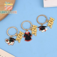[largelookS] Golden 2024 Graduation Ceremony Keyring Cute Graduation Cap Diploma Baccalaureate Gown Keychain Commemoration Keychain [new]