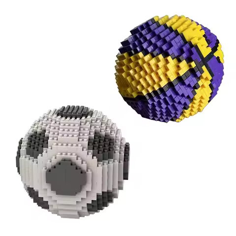 Sport DIY Mini Building Blocks Soccer Basketball Set Creative Assembled Toys Ideal Gift for Sports F