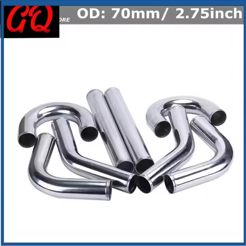 70mm 2.75" inch Aluminum Tube Air Intake Pipe for Racing Car Intercooler 0/45/90/180 Degree L J U S 