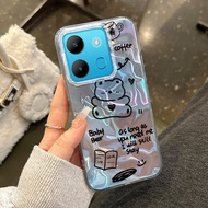 Casing hp For Infinix Smart 7 Tecno Spark Go 2023 Tecno Pop 7 Pro Case Bear and Dog Pattern Casing H