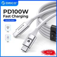 ORICO 100W USB C สายชาร์จเร็ว Type C ถึง USB C 20V5A สำหรับ IPhone15 Pro Max Huawei Mate 60 Xiaomi