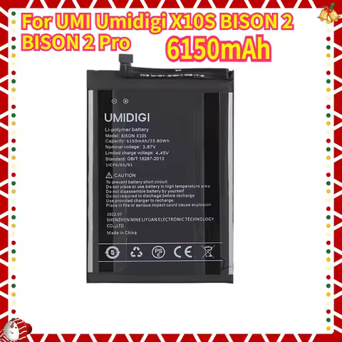 New 6150mAh Hight Capacity for UMI Umidigi X10S BISON 2 BISON 2 Pro Battery Cell Phone Replacement H