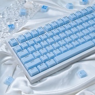 Crystal Blue Jelly Keycaps MDA profile 134 Keys ABS Double shot keycaps set for Alice Mechanical Key