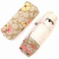 【COACH】印花滿版LOGO雨傘晴/雨二用傘-花朵