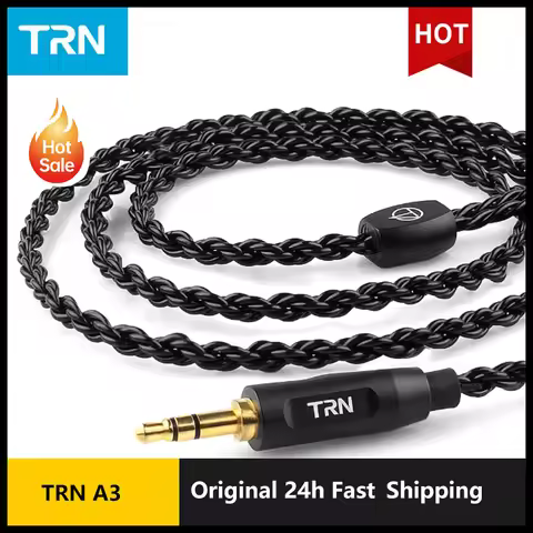 TRN A3 6 Core Earphones Cable High Purity Copper Cable With 3.5mm MMCX/2PinTRN V90 V30 V80 TRN MT1 V