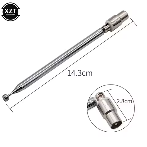 Telescopic Antenna for Electronic Radio TV Signal 7 Sections 15dbi DVB-T HDTV Radio DVD Audio Antenn