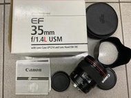 [保固一年] [高雄明豐] Canon EF 35mm f1.4 L USM 定焦鏡 便宜賣 [K1714]
