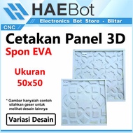 [HAEBOT] 3D Wall Panel Mold Size 50x50 Eva Sponge Model 5 50cm Wallpanel Sponge Gypsum Cement Square