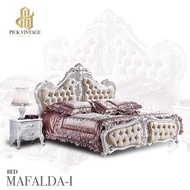 MAFALDA-I BED เตียงนอนเจ้าหญิง หลุยส์ 6ฟุต สีซอฟท์ไวท์ รุ่น มาเฟลดา 1
