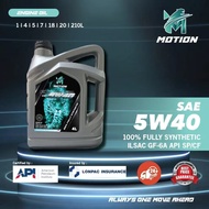 【SARAWAK】MOTION 5w40 4L API SP Fully Synthetic Engine Oil Minyak Hitam Enjin Kereta Proton Toyota Ni