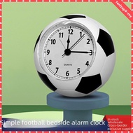 [tenlzsp9] Soccer Ball Alarm Clock Tabletop Football Clock for Birthday Gift Boys Girls White