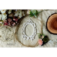 Oval Resin Carved Scrapbook Material Mahar Frame Accessories Size 13x19 cm