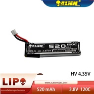 แบตเตอรี่ LiPo High Voltage สำหรับเครื่องบินโมเดล EMAX Tinyhawk สำหรับเล่นในบ้าน ความจุ 520mAh แรงดั