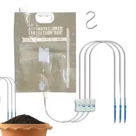 Automatic Watering Dripper,Adjustable Drip Rate Features Three Watering Spouts for Garden Plant Care