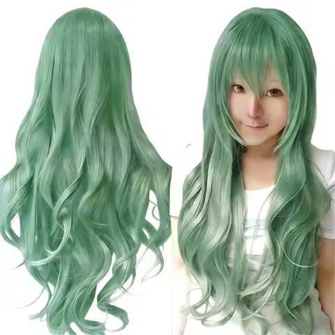 Synthetic Hair Mint Green Cosplay Wig Nelliel Tu Odelschwanck Lolita Hair Curly Anime Wigs Tatsumaki