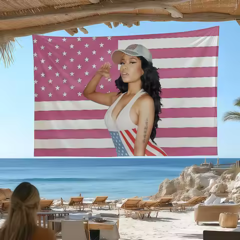 Singer Nicki Minaj flag Custom Camping Garden Decor Party Backdrops Wall Art Family Gifts