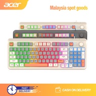 XUNFOX 94 Key USB Wired Gaming Keyboard Rainbow Backlit Tri-Color Keycap Anti-Ghosting Volume Contro