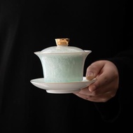 冰花玉瓷泡茶壺帶濾網陶瓷功夫茶具結晶釉單蓋碗單茶壺家用泡茶器