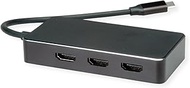 VALUE Multi-Display Adapter USB Type C - 3X HDMI, Multi-Stream 4K