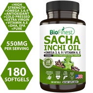 Biofinest Sacha Inchi Oil 550mg Supplement - Omega 3 6 9 Vitamin A E DHA EPA Heart Brain Eye Bone Joint Skin 印加果油(180s)