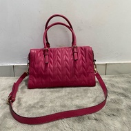 Shoulder and sling bag pink leather from wanlima