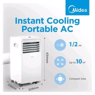 Midea AC Portable 1/2 pk MPHA-05CRN7 AC 05 pk Pendingin Ruangan