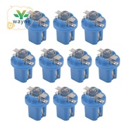 10Pcs LED Bulb Meter Dash B8-5D T5 Lamp with Holder Blue Tuning Auto Car Light