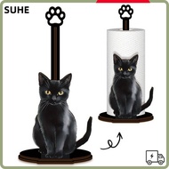 LUCKY-SUHE Desktop Tissue Holder, Vertical Storage Napkin Storage Wooden Tissue Holder, WC Paper Sta