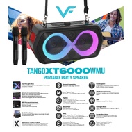 VINNFIER TANGO XT6000WMU PORTABLE PARTY SPEAKER 2 Wireless Mic