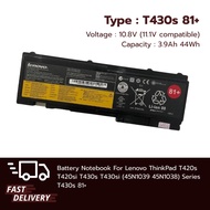 Lenovo แบตเตอรี่ ThinkPad T430s T420s T420si T430s T430si (45N1039 45N1038) 81+ ของแท้