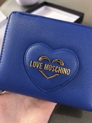love moschino藍色銀包