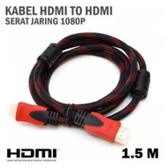 JG HDMI TO HMDI CABLE 1.5M / 3M / 5M CABLE MALE TO MALE FIBER MESH 1.5 METERS 3 METERS