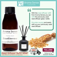 Aroma Sense Frankincense Scent Reed Diffuser Refill (60ml) Fresh &amp; Long Lasting Fragrance, Aromatherapy Essential Oil Scent